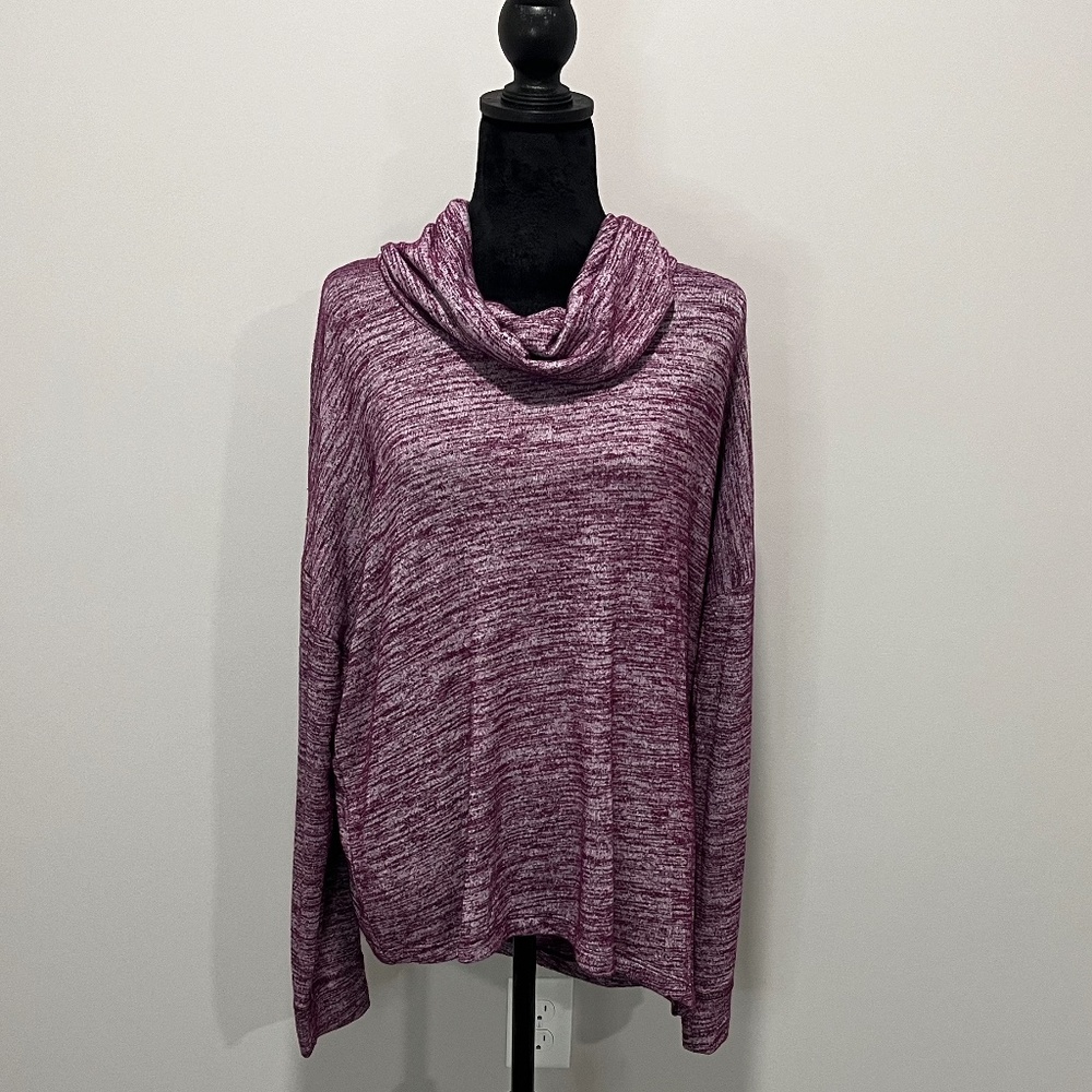 Spaulding Burgundy, Sweater, Turtleneck, Size Large